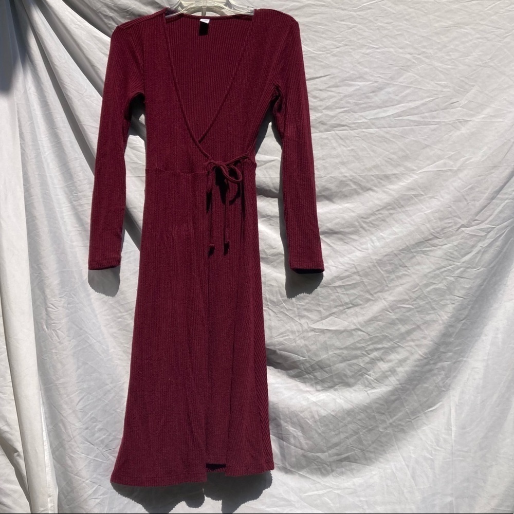 Old Navy Dark Red Cardigan Long Wrap, Size XS